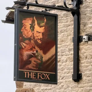 The Fox pub sign in Middle Barton
