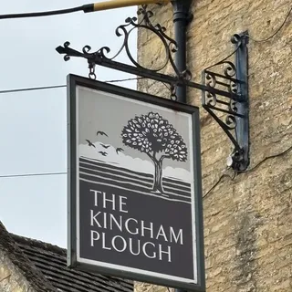 The Kingham Plough pub sign in Kingham